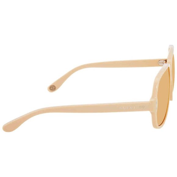 NEW Gucci Yellow and Beige Square Men's Sunglasses - Picture 3 of 4